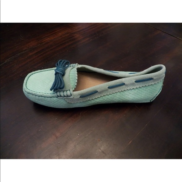 New Women’s UGG Meena II Exotic Scale Moccasin Seafoam - Picture 4 of 8